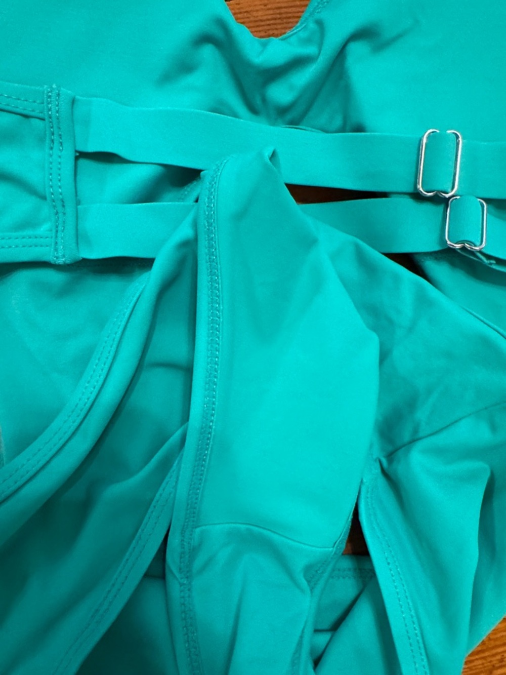 CXIX Dollhaus Polewear Bodysuit Aqua Halter One-Piece Swimsuit - Picture 3 of 7